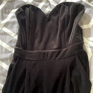 Black velour jumpsuit
